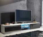 Rewelacyjna szafka RTV HIT 140 - biały + czarny połysk