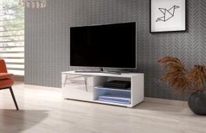 Stolik RTV Szafka BOON 100 - biały połysk 