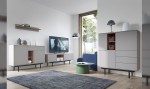 Nowoczesny zestaw mebli INOX - szary mat 